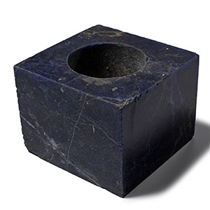 Polished Sodalite Candle Holder