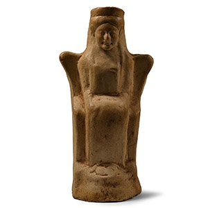 Archaic Greek Terracotta Seated Goddess