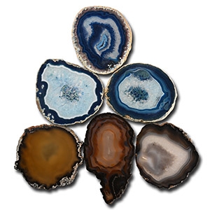 Cut and Polished Agate Slice Collection [6]