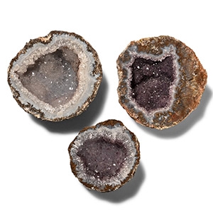 Large Cut and Polished Agate Crystal Geode Half Collection [3]