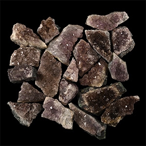 Purple Amethyst Crystal Geode Specimen Group [20]