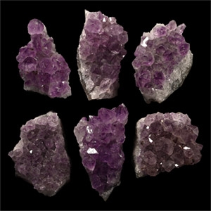 Purple Amethyst Crystal Geode Specimen Group [6]