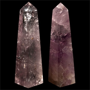 Cut and Polished Amethyst Crystal Obelisk Group [2]