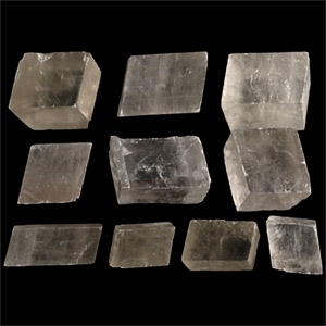 Large Yellowish Iceland Spar Mineral Specimen Group [10]