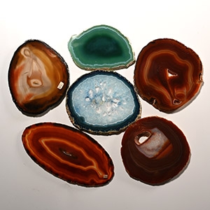 Cut and Polished Agate Slice Collection [6]