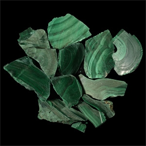 Green Malachite Cut Section Group [10]