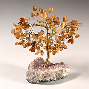 Quartz Crystal Tree on Amethyst Crystal Geode Section