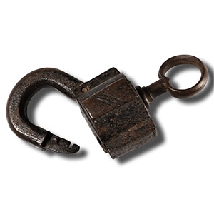 Working Iron Padlock and Key