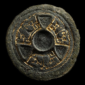 Anglo-Saxon Gilt Bronze Keystone Type Brooch