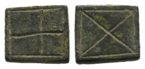 Byzantine Square AE Weight of 1 Tremissis.