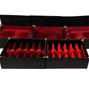 Very Large Velvet Lined Artefact Collectors Box Group [5]