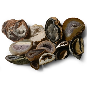 Cut and Polished Agate Crystal Geode Half Collection