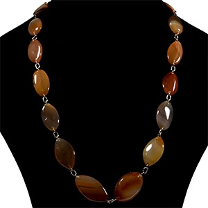 Mixed Polished Agate Bead Necklace