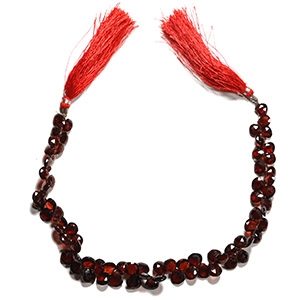 Facetted Garnet Bead String