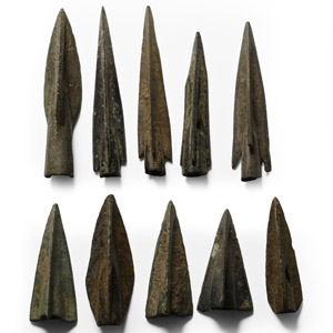 Greek Period Bronze Arrowhead Collection