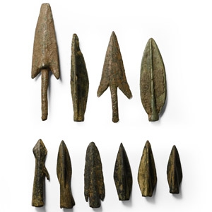 Large Greek Period Bronze Arrowhead Collection