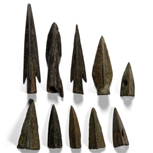 Greek Period High Quality Bronze Arrowhead Collection
