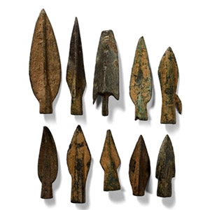 Greek Period High Quality Large Bronze Arrowhead Collection