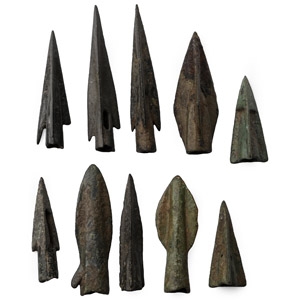 Greek Period High Quality Bronze Arrowhead Collection