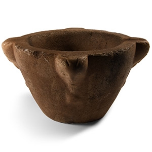 Post Medieval Stone Mortar with Heads