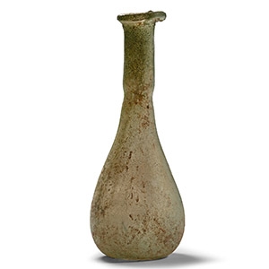 Roman Green Glass Bottle
