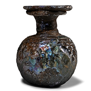 Roman Mould-Blown Glass Flask