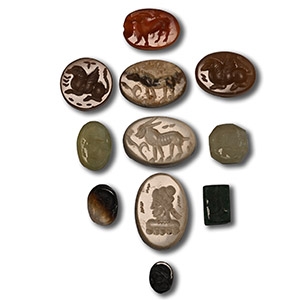 Roman and Sasanian Style Gemstone Group