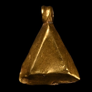 Medieval Triangular Gold Pendant