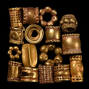 Western Asiatic Tubular Gold Bead Group