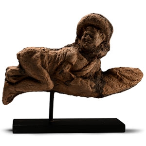 Romano-Egyptian Terracotta Figurine of a Slave with Enormous Phallus