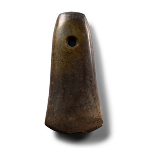 Stone Age Perforated Polished Axe Blade