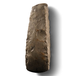 Stone Age Thick-Butted Knapped Axe Head