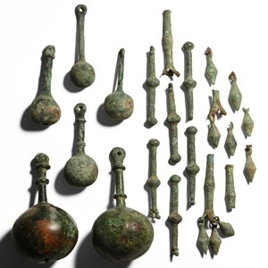 Greek Ensemble of Bronze Pendants