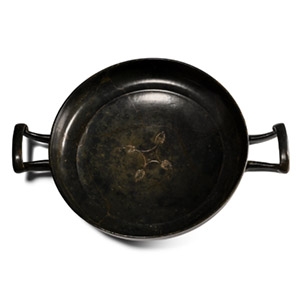 Greek Terracotta Black-Glazed Stemless Cup