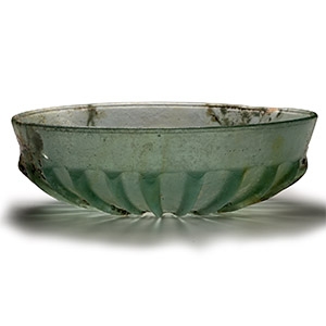 Roman Glass Ribbed Vessel