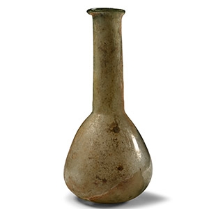 Roman Green Glass Bottle
