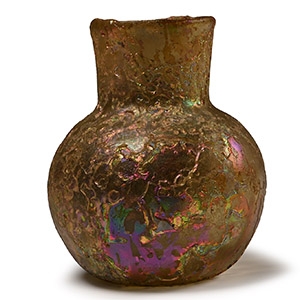 Roman Yellow Glass Spherical Bottle