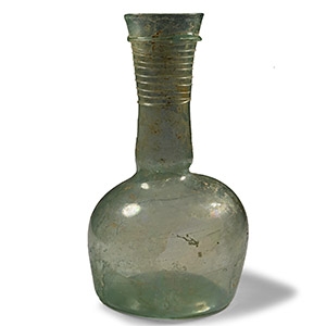 Large Roman Green Glass Bottle