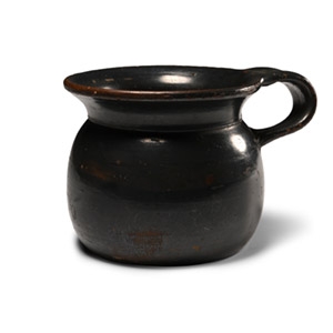 Greek Attic Black-Glazed Terracotta Mug