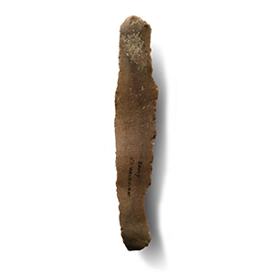 Stone Age Long French Gravettian Thick-Crested Knife Blade