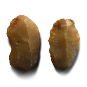 Stone Age French Aurignacian Scrapers in Chalcedony