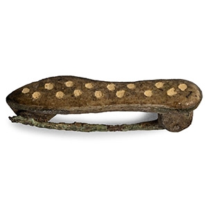 Roman Enamelled Bronze Slipper Plate Brooch