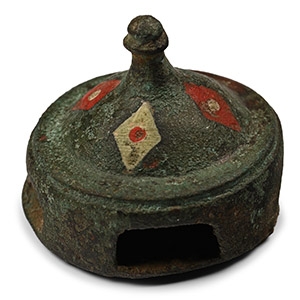Roman Enamelled Bronze Strap Junction Boss