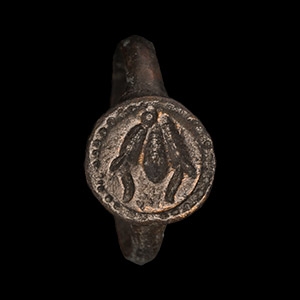 Roman Bronze Ring with Insect