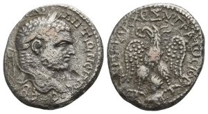 Caracalla AR Tetradrachm of Emesa, Seleucis and Pieria.