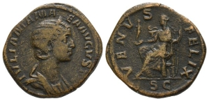 Julia Mamaea, Augusta AE Sestertius.