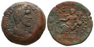Antoninus Pius AE Drachm of Alexandria, Egypt.