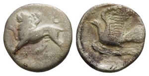 Sikyonia, Sikyon AR Triobol or Hemidrachm.