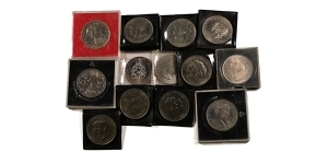 Group of Thirteen [13] Elizabeth II Commemorative Coins.