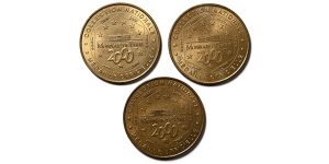 Group of Three [3] French Tokens.